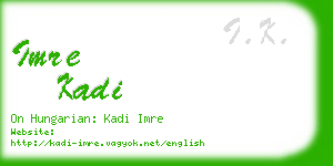 imre kadi business card